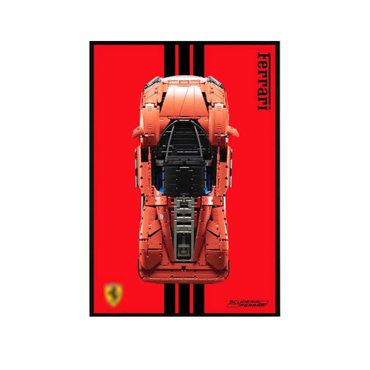 Wall Display Frame Compatible with LEGO® Technic™ Ferrari Daytona SP3 42143 Style A - brickzonehub