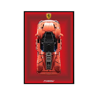Wall Display Frame Compatible with LEGO® Technic™ Ferrari Daytona SP3 42143 Style B - brickzonehub