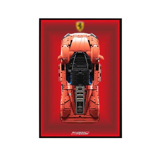 Wall Display Frame Compatible with LEGO® Technic™ Ferrari Daytona SP3 42143 Style B - brickzonehub