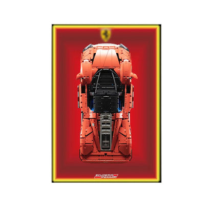 Wall Display Frame Compatible with LEGO® Technic™ Ferrari Daytona SP3 42143 Style B - brickzonehub