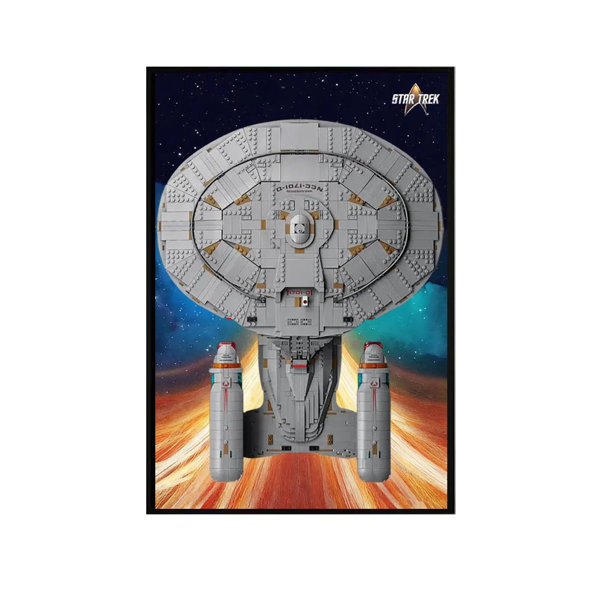 Wall Display Frame Compatible with LEGO® USS Enterprise NCC - 1701 - D™ 10365 Style A - brickzonehub