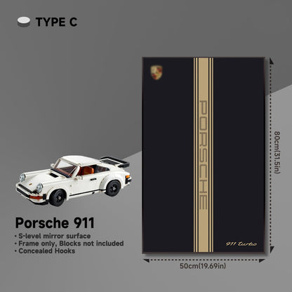 Wall Display Frame for Lego® 10295 Porsche 911 – Classic 911 Turbo Design - brickzonehub