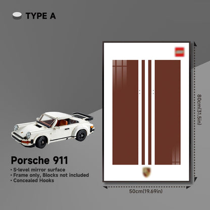 Wall Display Frame for Lego® 10295 Porsche 911 – Classic 911 Turbo Design - brickzonehub