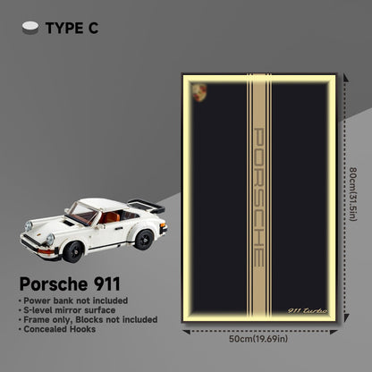 Wall Display Frame for Lego® 10295 Porsche 911 – Classic 911 Turbo Design - brickzonehub
