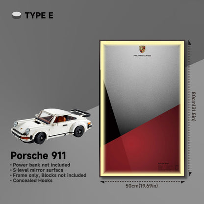 Wall Display Frame for Lego® 10295 Porsche 911 – Classic 911 Turbo Design - brickzonehub