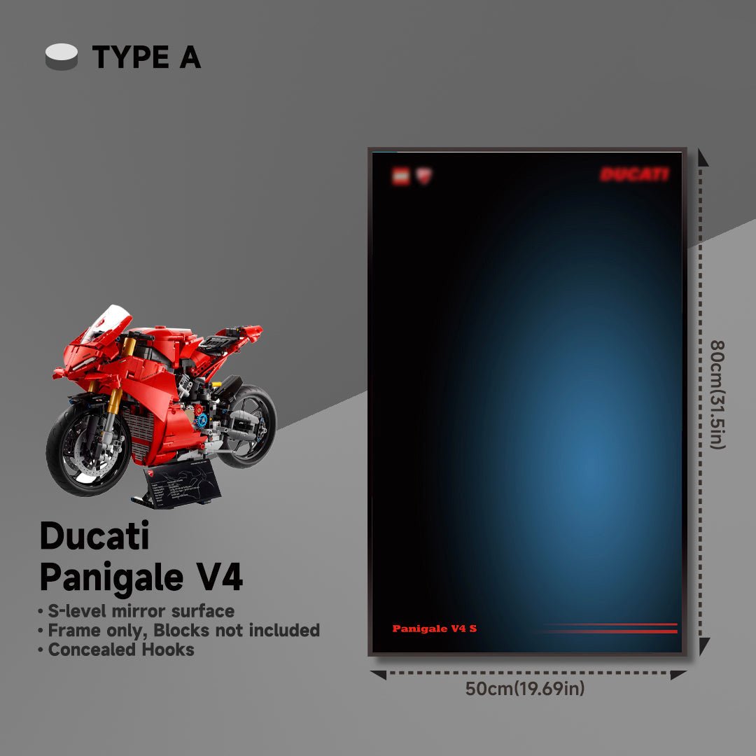 Wall Display Frame for Lego® 42107 Ducati Panigale V4 S - brickzonehub