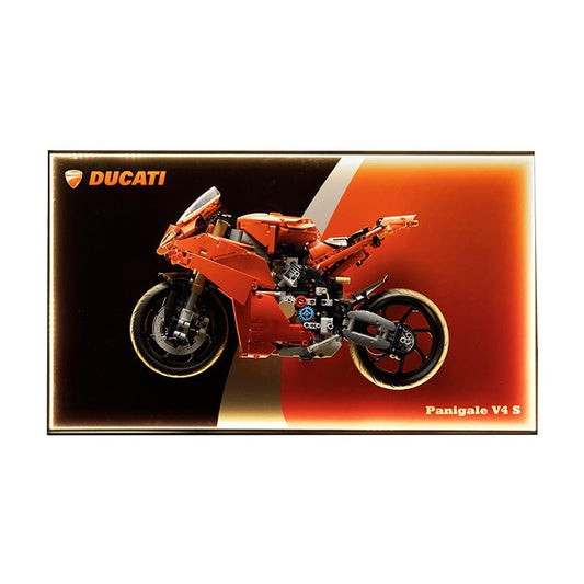 Wall Display Frame for Lego® 42107 Ducati Panigale V4 S - brickzonehub