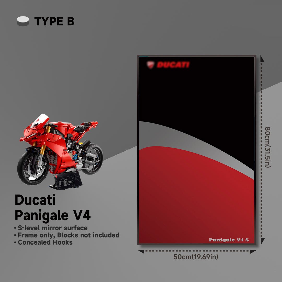 Wall Display Frame for Lego® 42107 Ducati Panigale V4 S - brickzonehub
