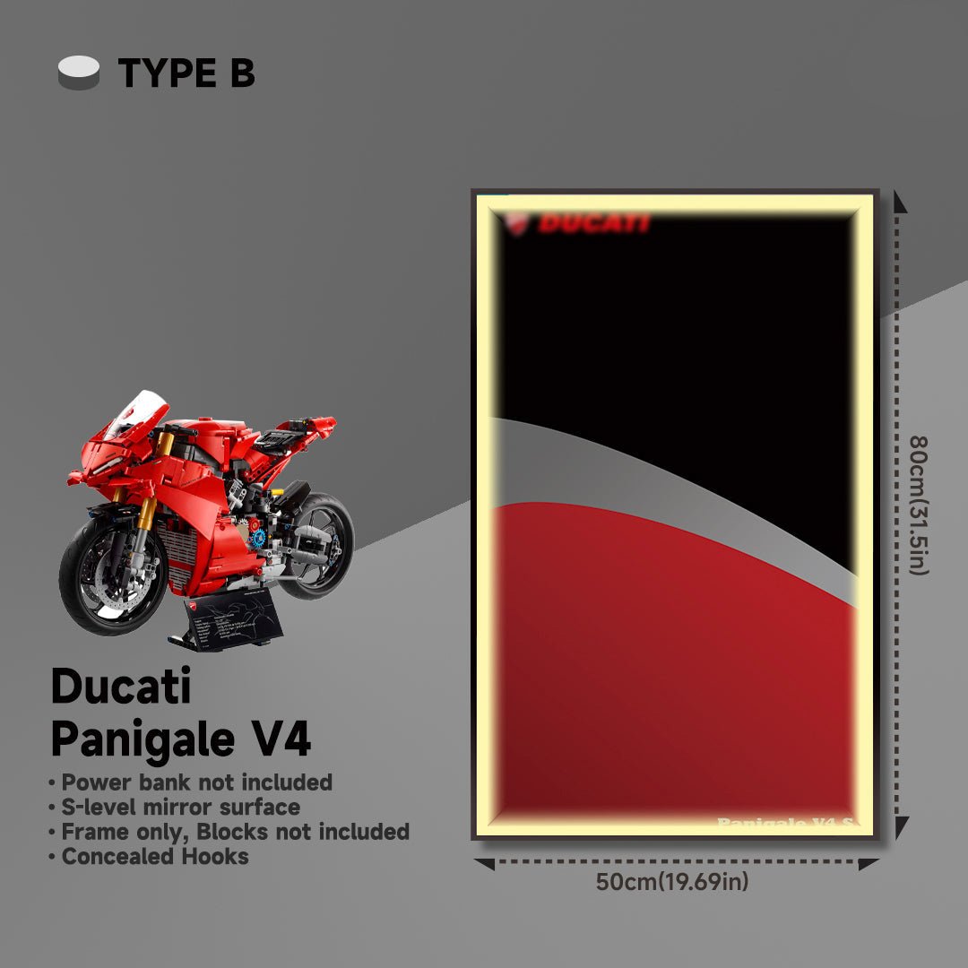 Wall Display Frame for Lego® 42107 Ducati Panigale V4 S - brickzonehub