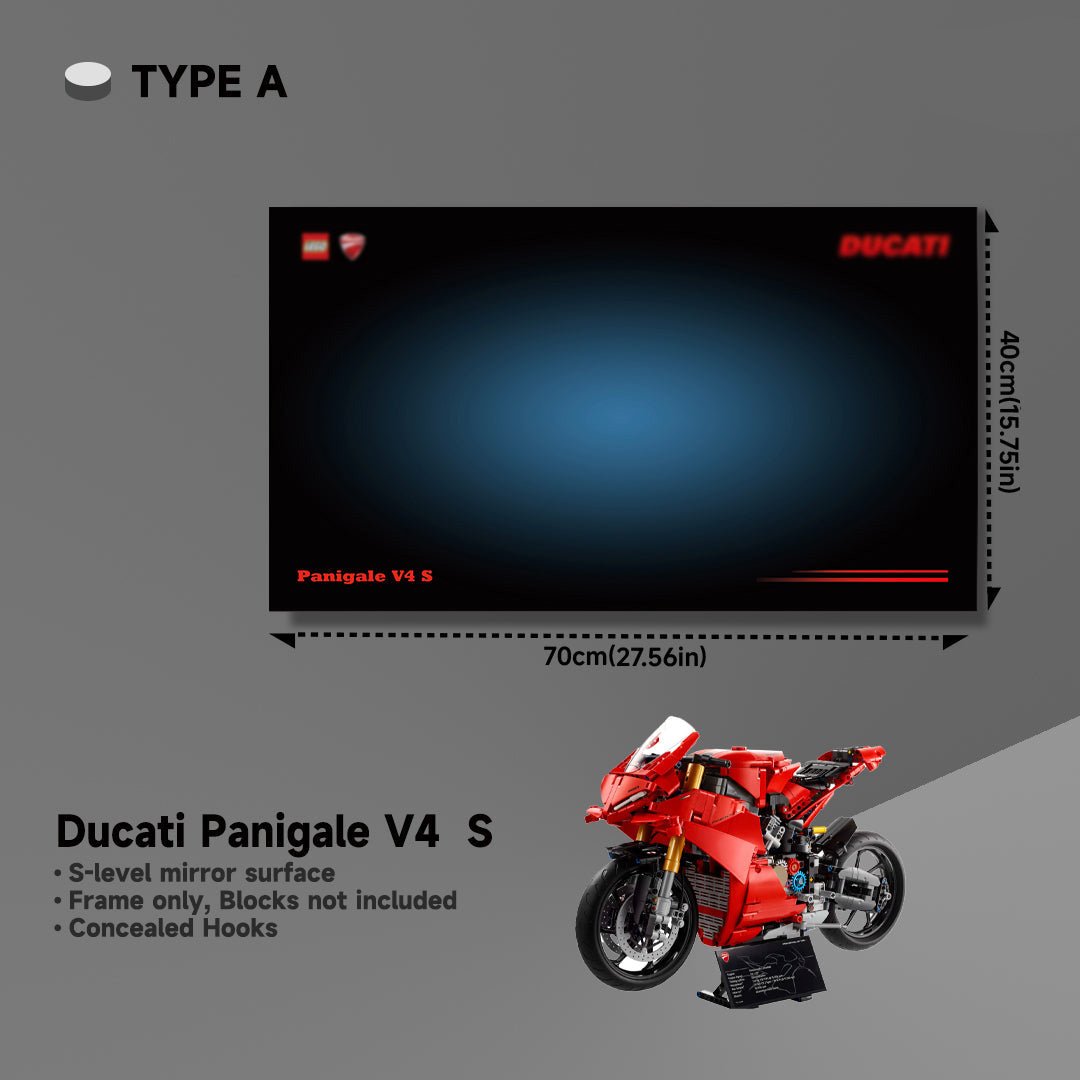 Wall Display Frame for Lego® 42107 Ducati Panigale V4 S - brickzonehub