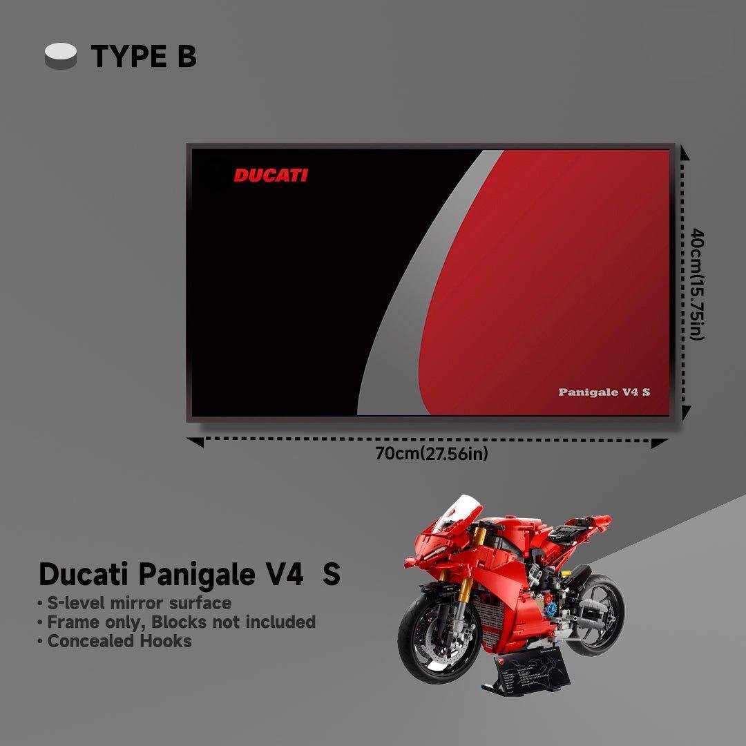 Wall Display Frame for Lego® 42202 Ducati Panigale V4 S - brickzonehub