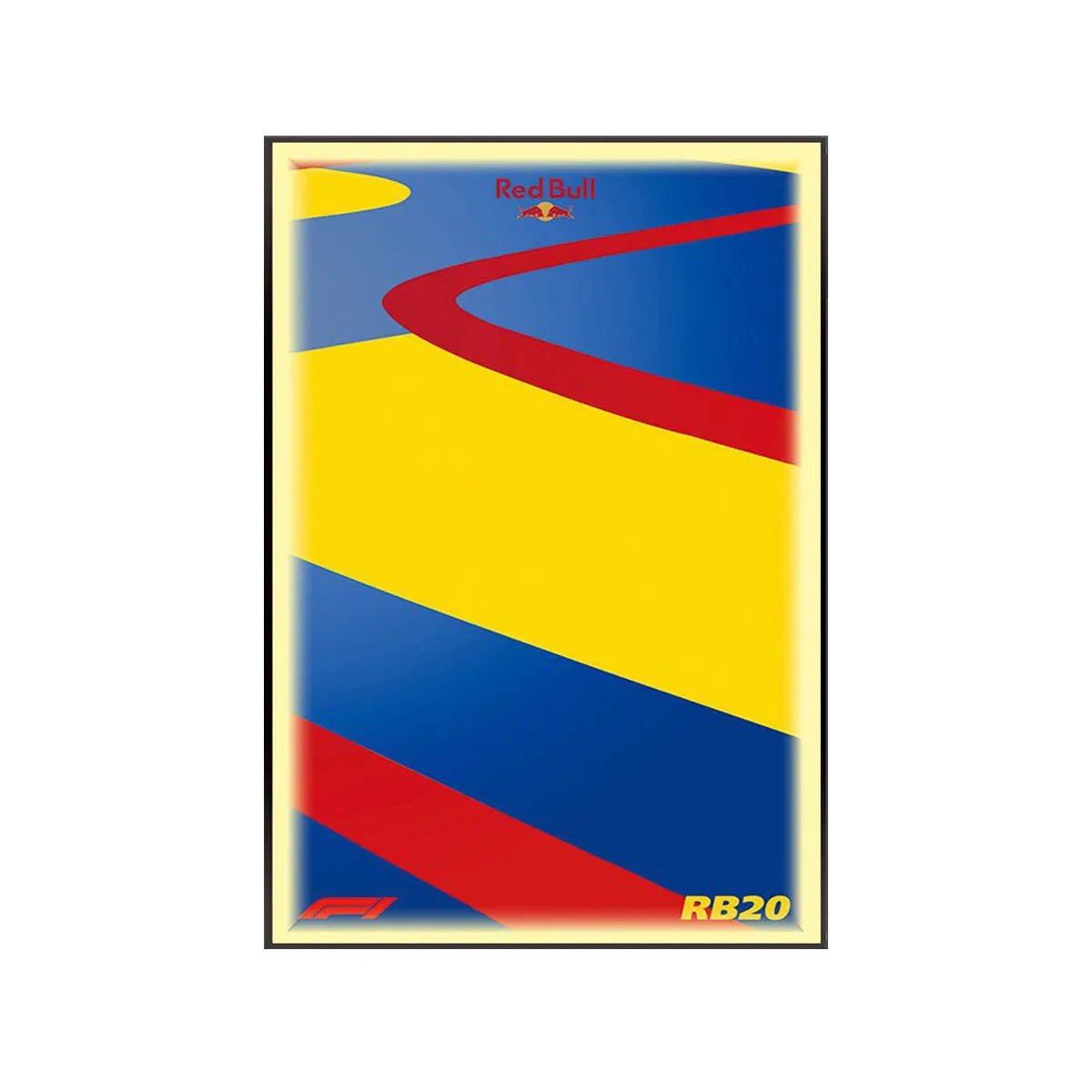 Wall Display Frame for LEGO® 42206 Red Bull RB20 - brickzonehub