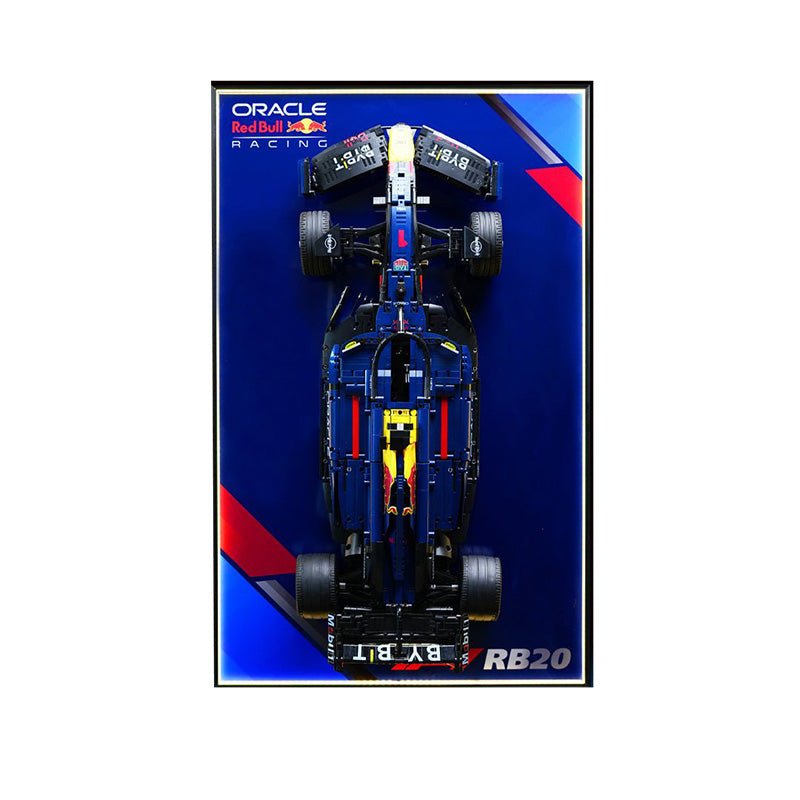 Wall Display Frame for LEGO® 42206 Red Bull RB20 - brickzonehub
