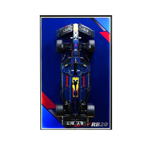 Wall Display Frame for LEGO® 42206 Red Bull RB20