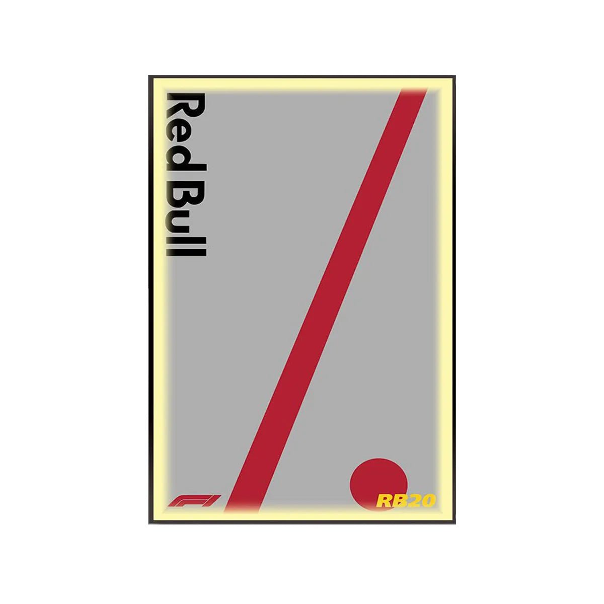 Wall Display Frame for LEGO® 42206 Red Bull RB20 - brickzonehub