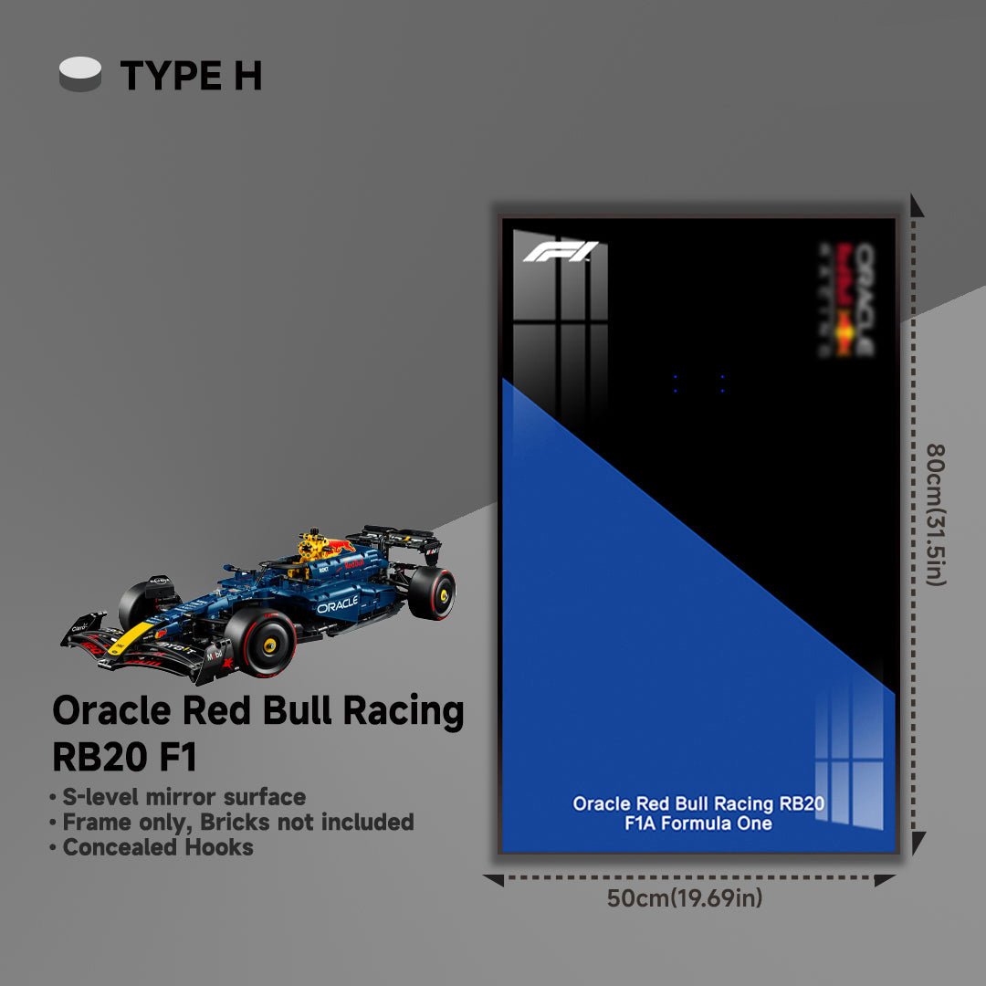 Wall Display Frame for LEGO® 42206 Red Bull RB20 - brickzonehub