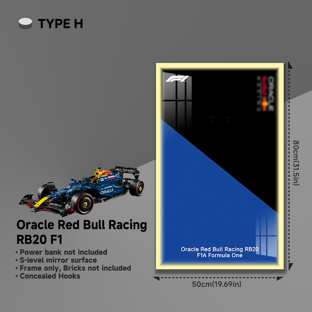 Wall Display Frame for LEGO® 42206 Red Bull RB20 - brickzonehub