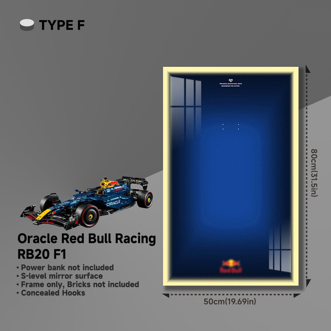 Wall Display Frame for LEGO® 42206 Red Bull RB20 - brickzonehub