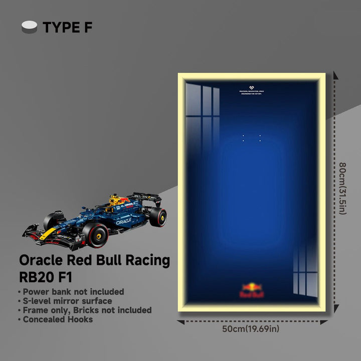 Wall Display Frame for LEGO® 42206 Red Bull RB20 - brickzonehub