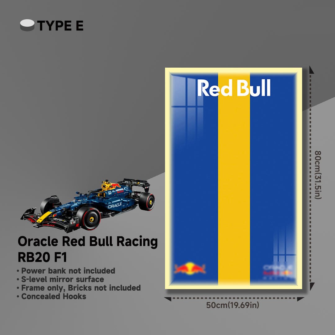 Wall Display Frame for LEGO® 42206 Red Bull RB20 - brickzonehub