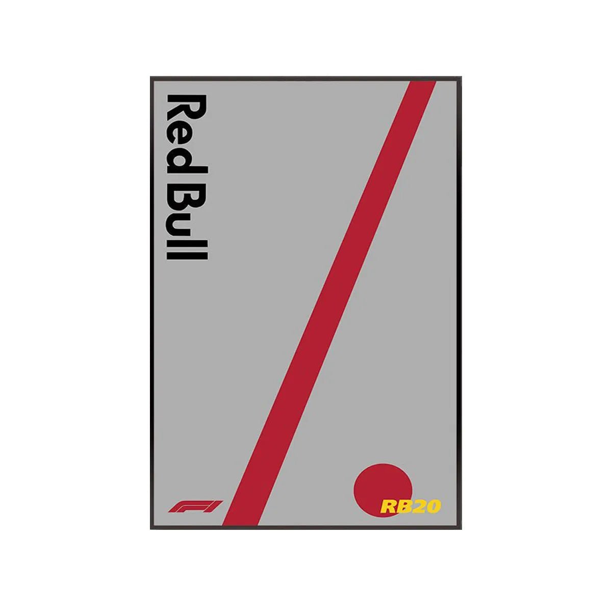 Wall Display Frame for LEGO® 42206 Red Bull RB20 - brickzonehub