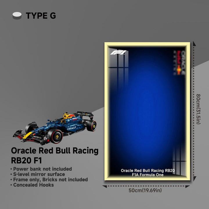 Wall Display Frame for LEGO® 42206 Red Bull RB20 - brickzonehub