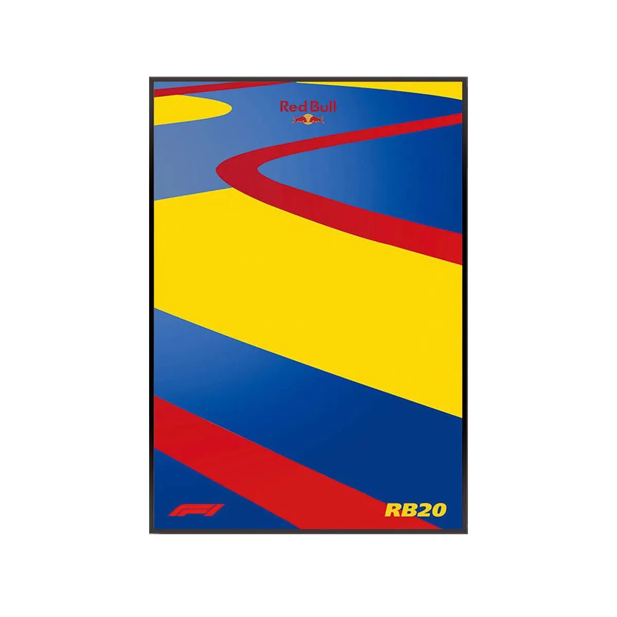 Wall Display Frame for LEGO® 42206 Red Bull RB20 - brickzonehub