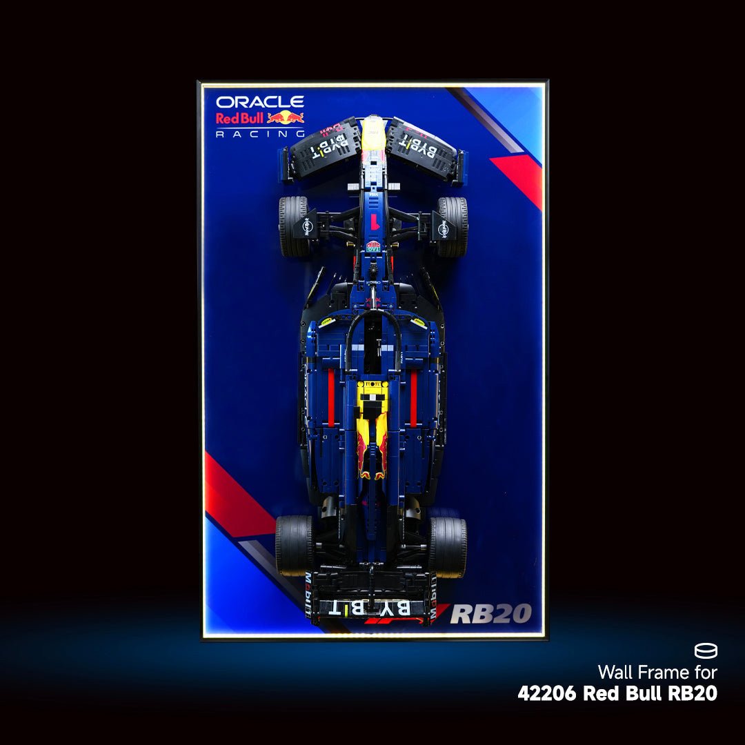 Wall Display Frame for LEGO® 42206 Red Bull RB20 - brickzonehub