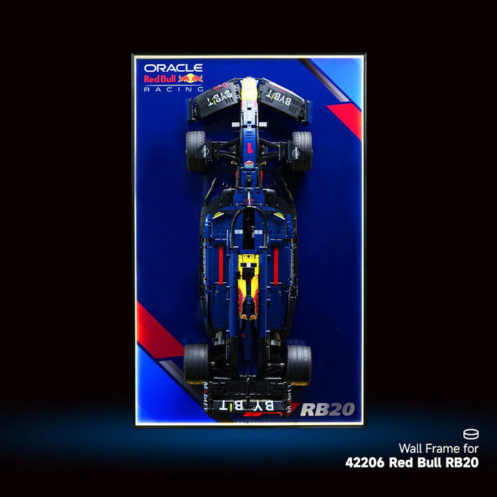Wall Display Frame for LEGO® 42206 Red Bull RB20 - brickzonehub