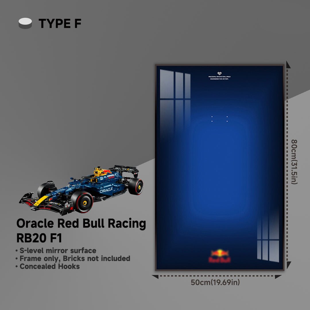 Wall Display Frame for LEGO® 42206 Red Bull RB20 - brickzonehub