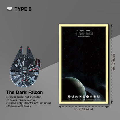 Wall Display Frame for Lego® 75389 Millennium Falcon – Star Wars™ Edition - brickzonehub
