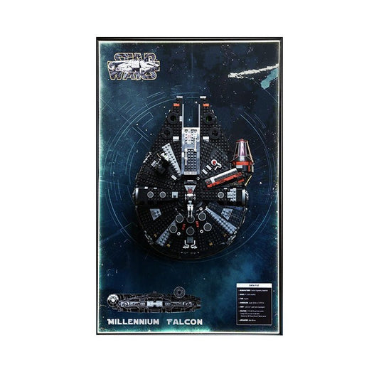 Wall Display Frame for Lego® 75389 Millennium Falcon – Star Wars™ Edition - brickzonehub