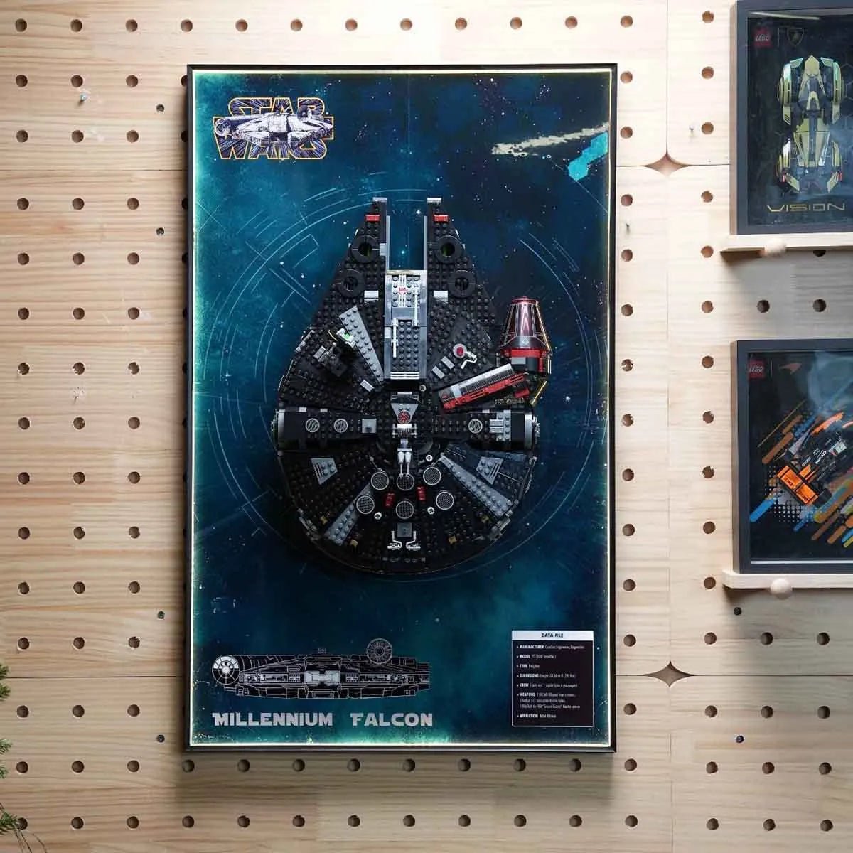 Wall Display Frame for Lego® 75389 Millennium Falcon – Star Wars™ Edition - brickzonehub
