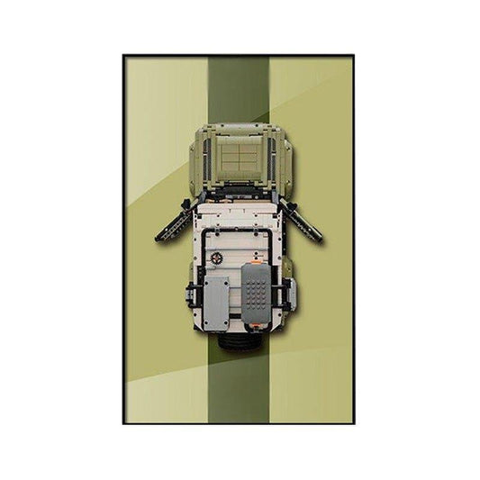 Wall Display Frame for Lego® Land Rover Defender 42110 - brickzonehub