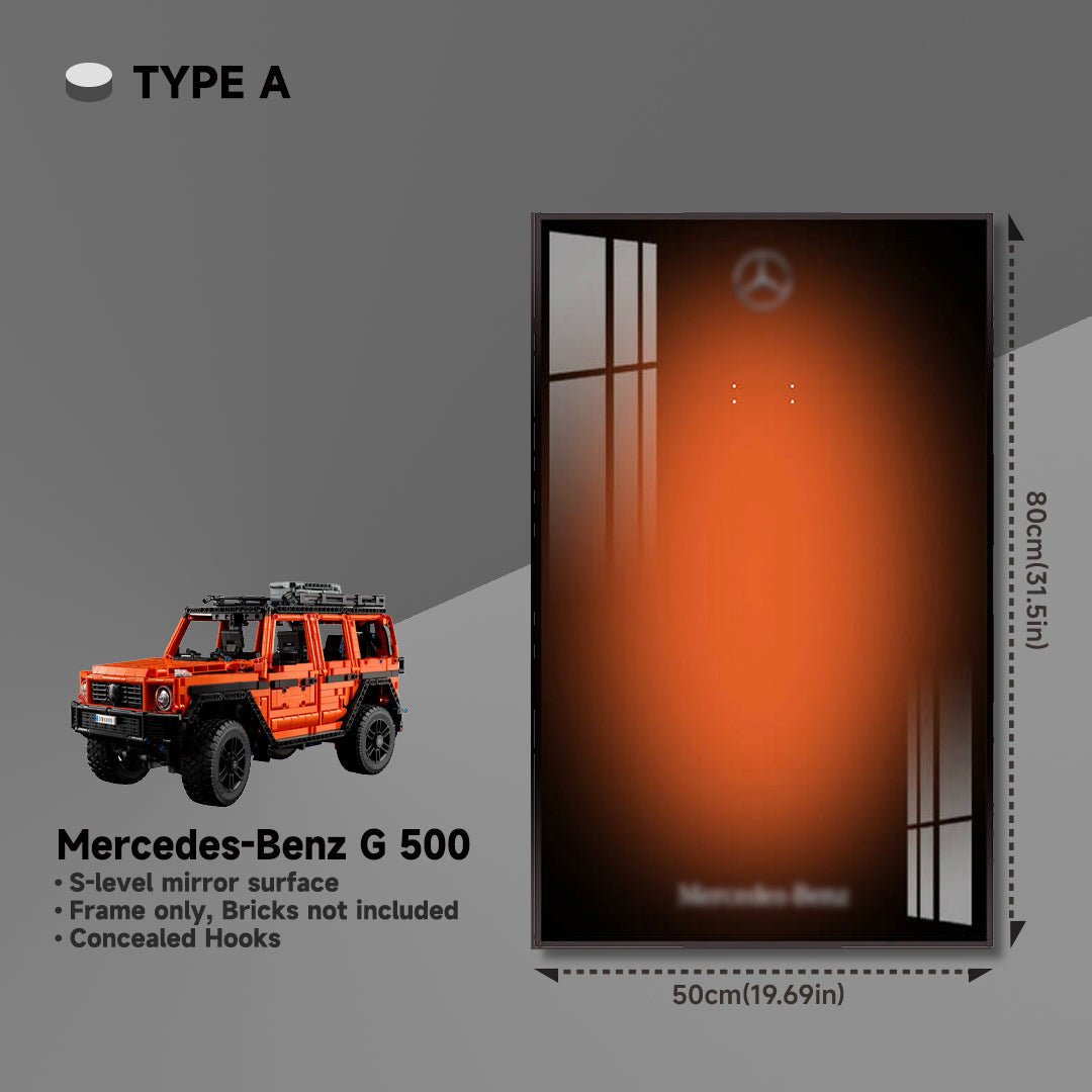 Wall Display Frame for Lego® Mercedes - Benz G 500 - brickzonehub