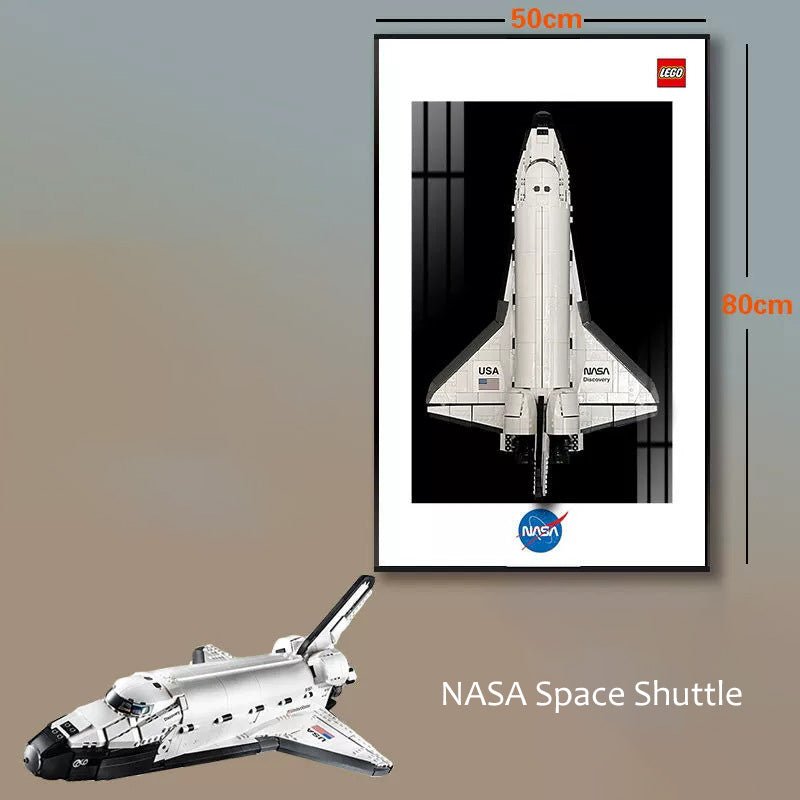 Wall Display Frame for Lego® NASA Space Shuttle Discovery 10283 - brickzonehub