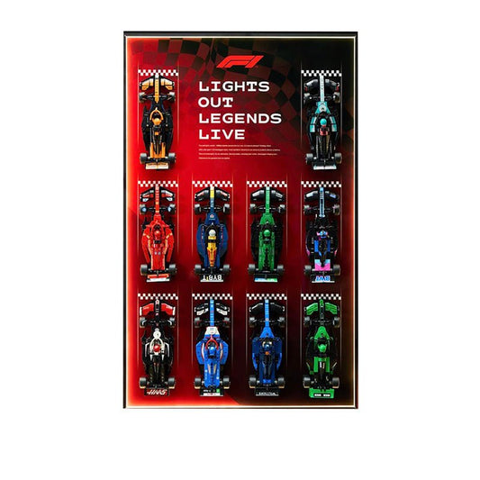 Wall Display Frame for LEGO® Speed Champions F1 Cars - brickzonehub