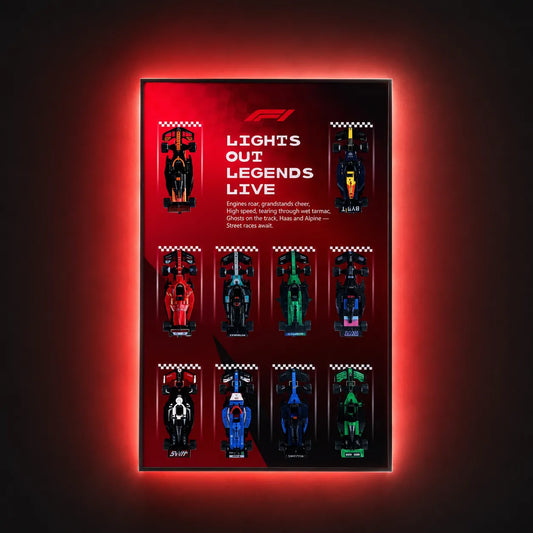 Wall Display Frame for LEGO® Speed Champions F1 Cars