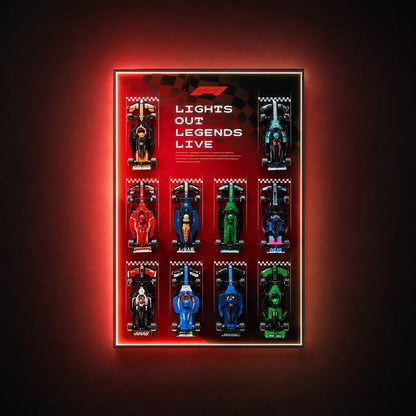 Wall Display Frame for LEGO® Speed Champions F1 Cars