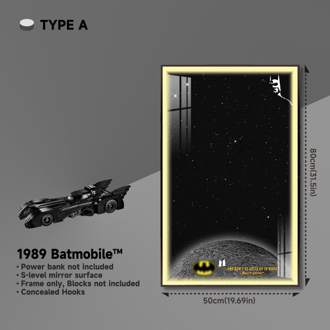 Wall Frame for Lego® 1989 Batmobile Display - brickzonehub