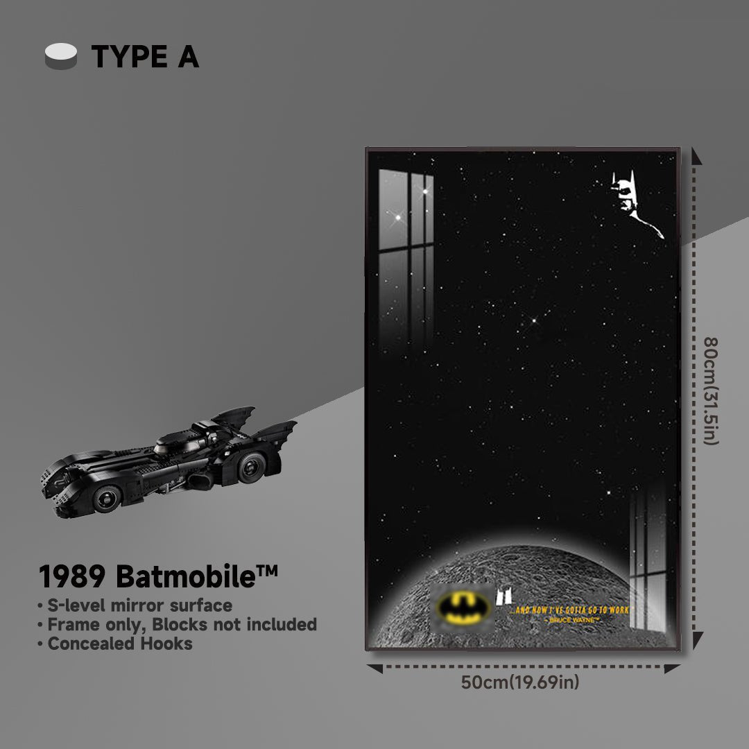 Wall Frame for Lego® 1989 Batmobile Display - brickzonehub