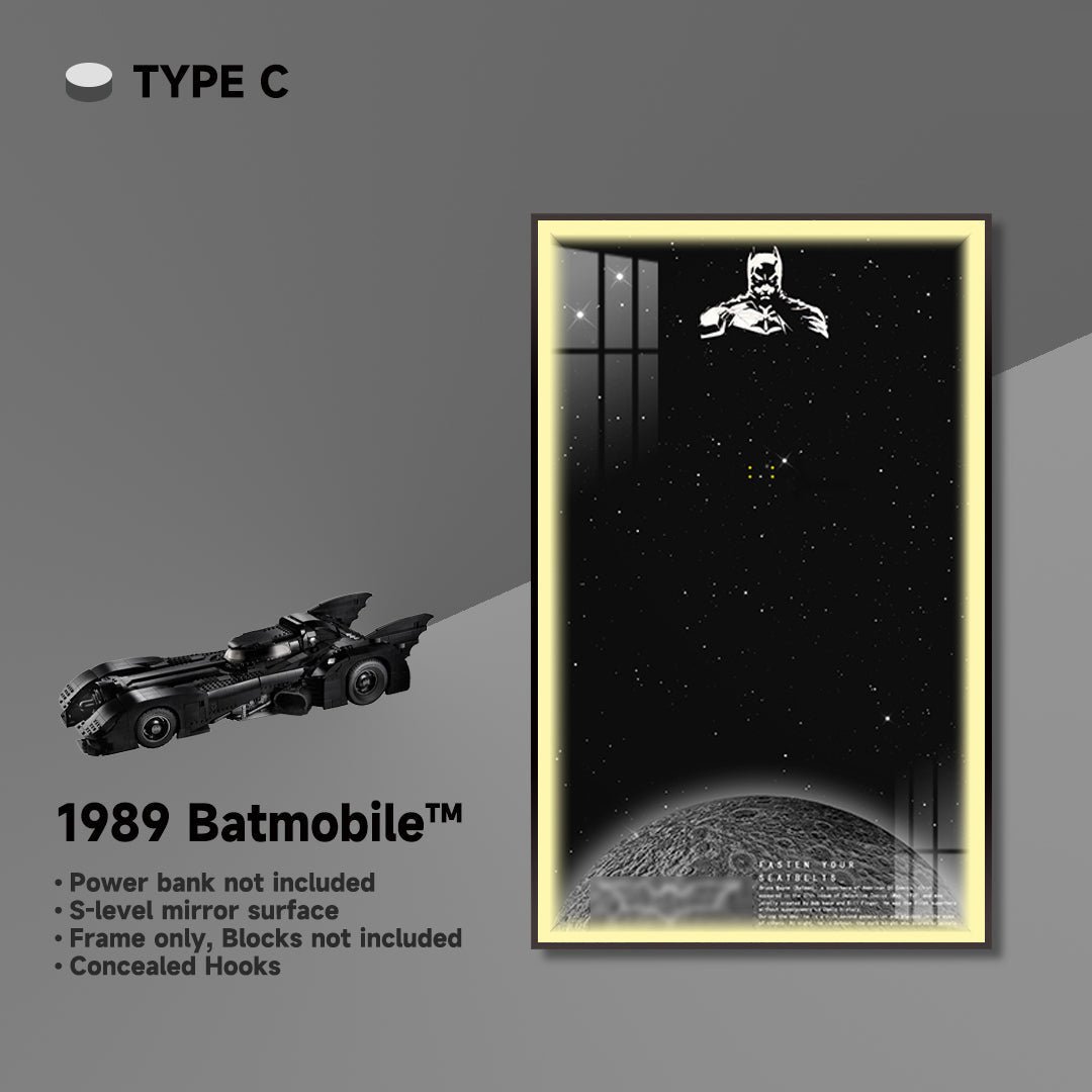 Wall Frame for Lego® 1989 Batmobile Display - brickzonehub