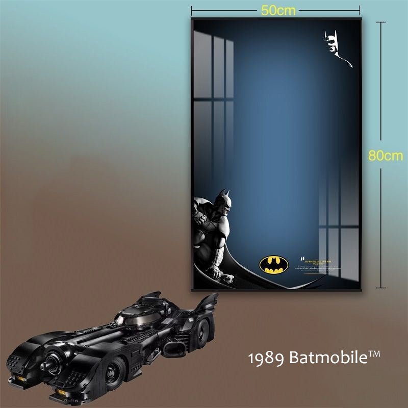 Wall Frame for Lego® 1989 Batmobile Display - brickzonehub