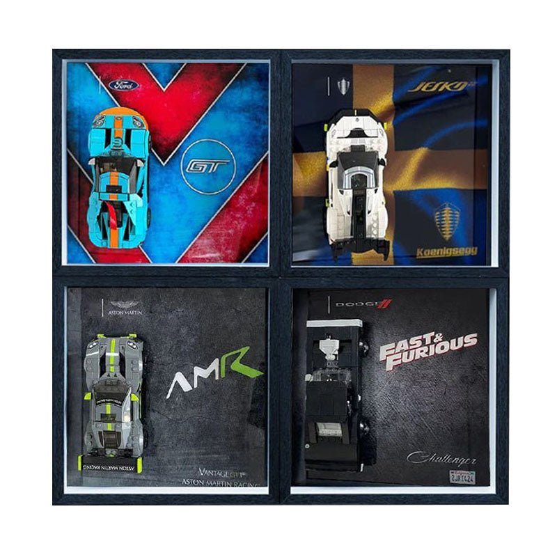Wall Mount Display Box for LEGO® Speed Champions – Supercar Team Edition - brickzonehub