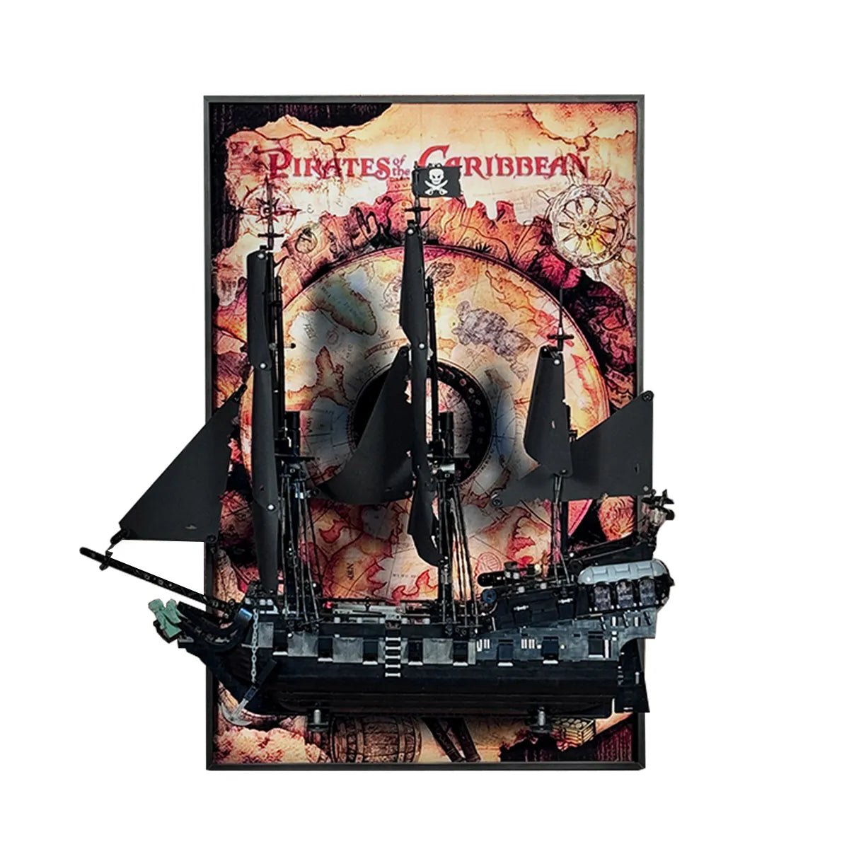Wall Mount Display Frame Compatible with LEGO® Captain Jack Sparrow's Pirate Ship 10365 - brickzonehub