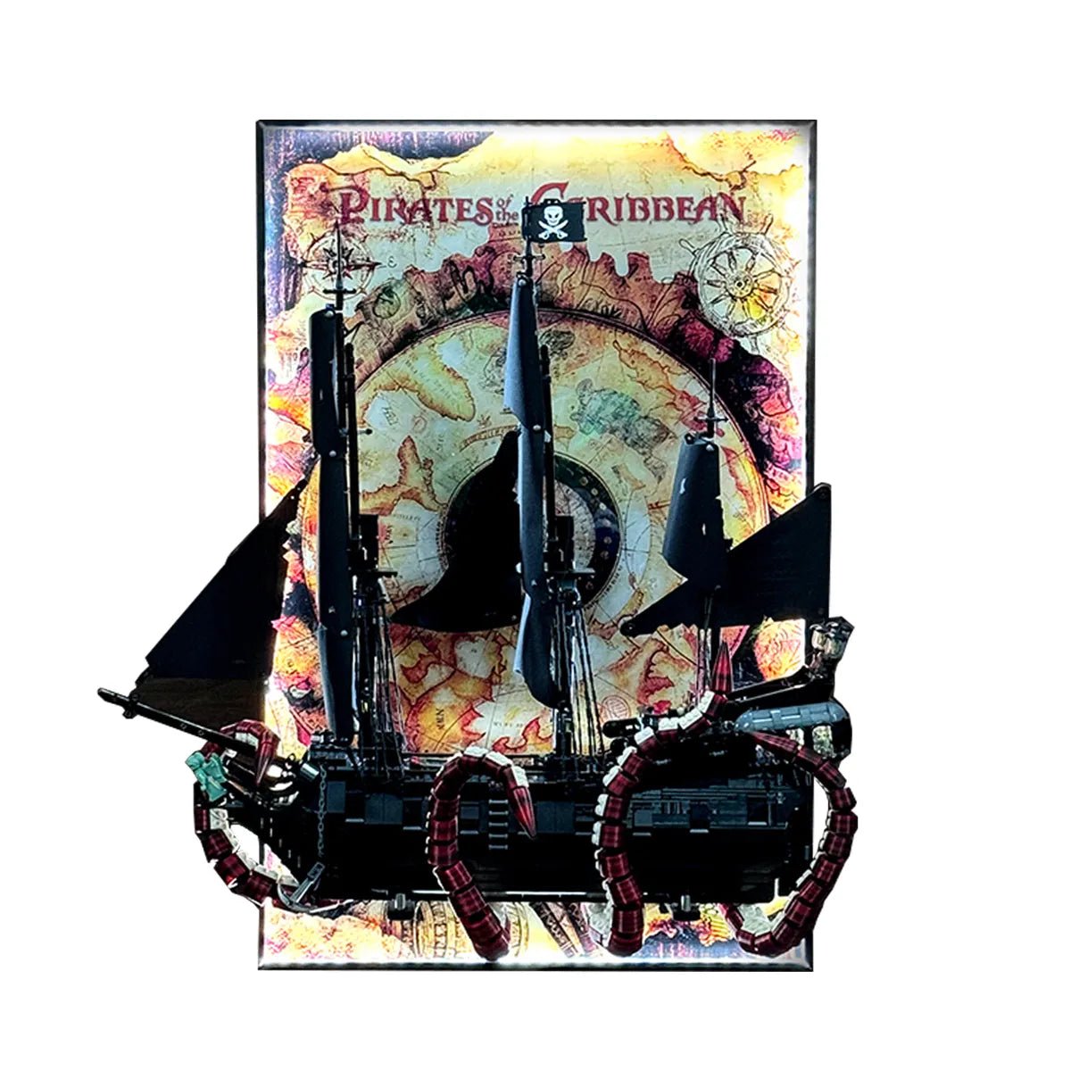 Wall Mount Display Frame Compatible with LEGO® Captain Jack Sparrow's Pirate Ship 10365 - brickzonehub