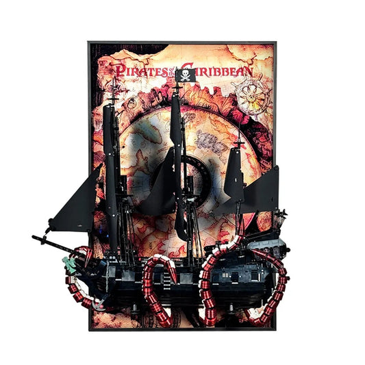 Wall Mount Display Frame Compatible with LEGO® Captain Jack Sparrow's Pirate Ship 10365 - brickzonehub