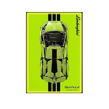 Wall Mount Display Frame Compatible with LEGO® Lamborghini Sian 42115 Style A - brickzonehub