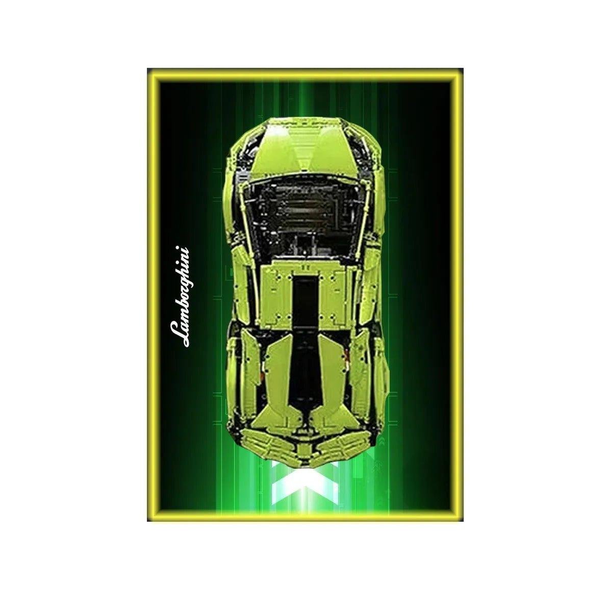 Wandhalterung Displayrahmen kompatibel mit LEGO® Lamborghini Sian 42115 Stil D