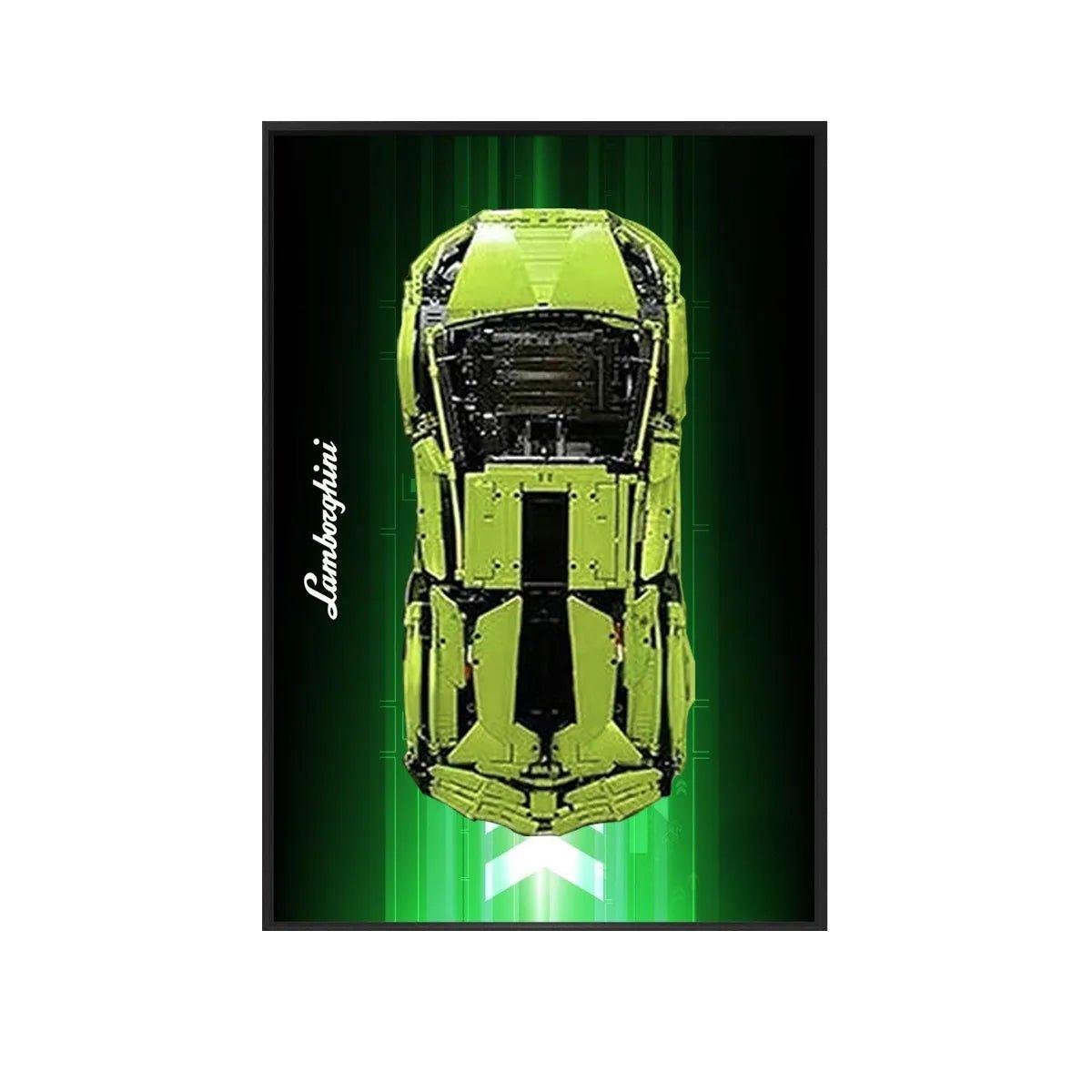 Wandhalterung Displayrahmen kompatibel mit LEGO® Lamborghini Sian 42115 Stil D
